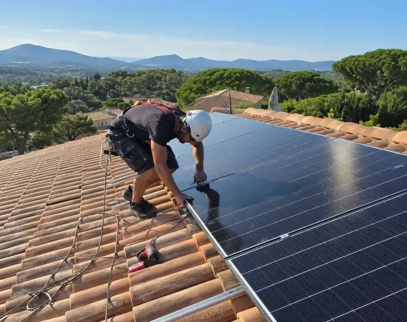 Installateur panneaux solaires Géovreisset — pose photovoltaïque sur toiture