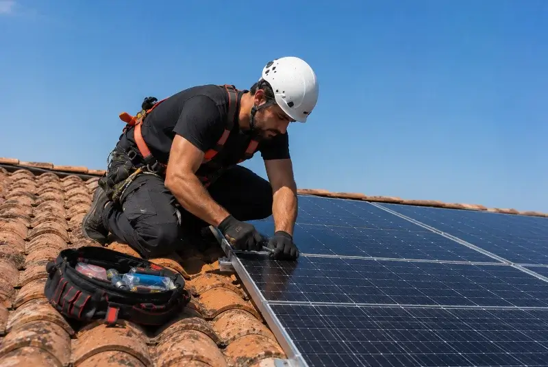 Maintenance et monitoring de panneaux solaires à Géovreisset