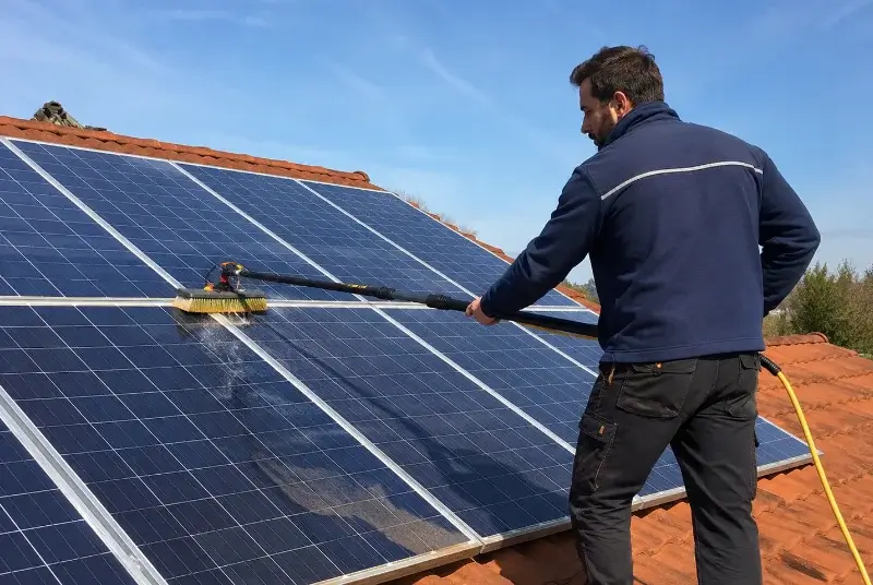 Nettoyage et entretien de panneaux solaires à Géovreisset